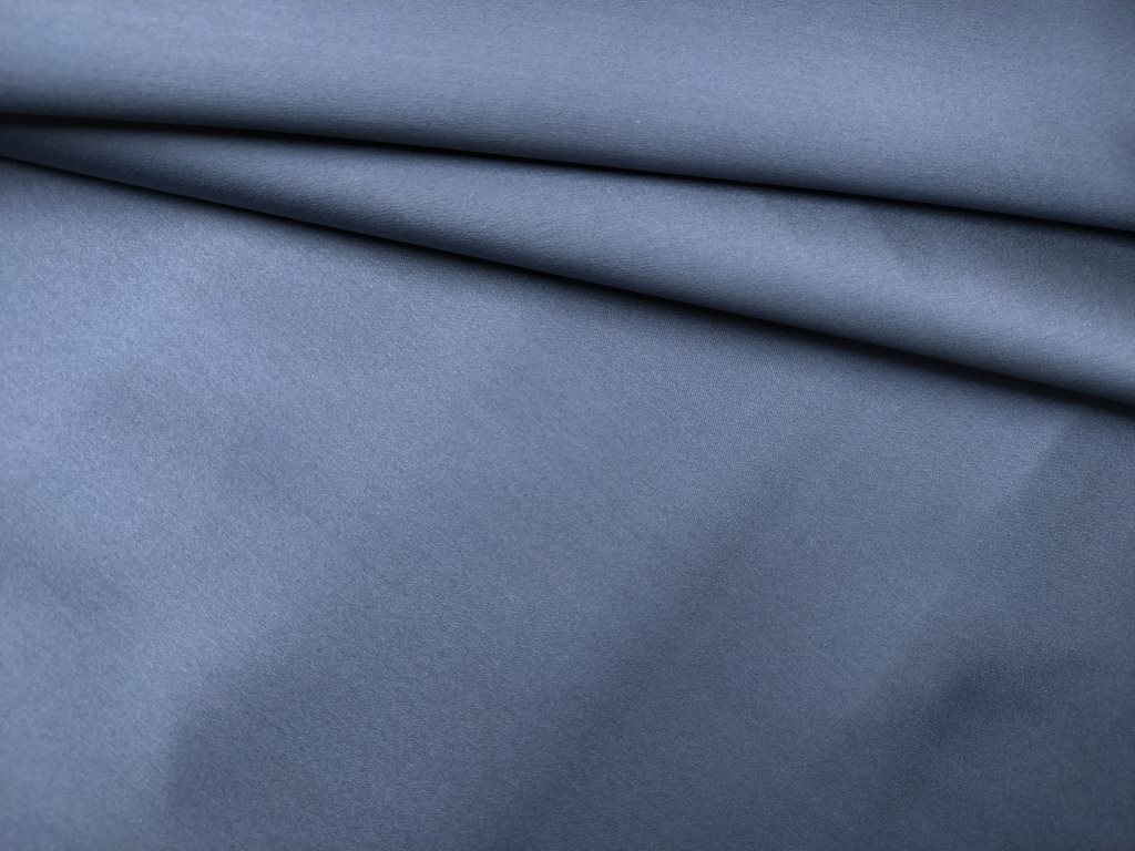 Ткань шелк серо-синего цвета 1
