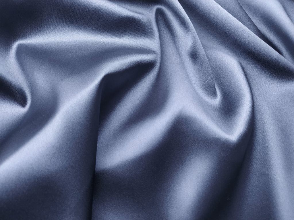 Ткань шелк серо-синего цвета 2