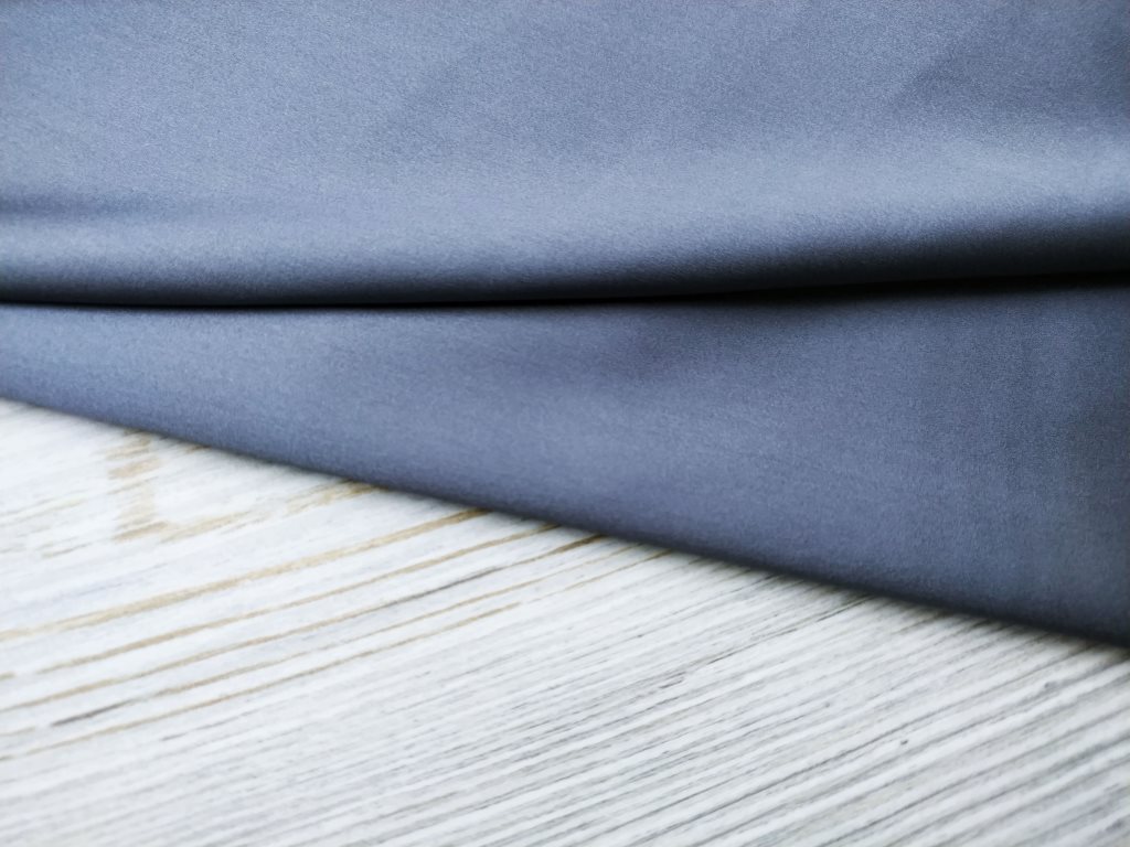 Ткань шелк серо-синего цвета 3