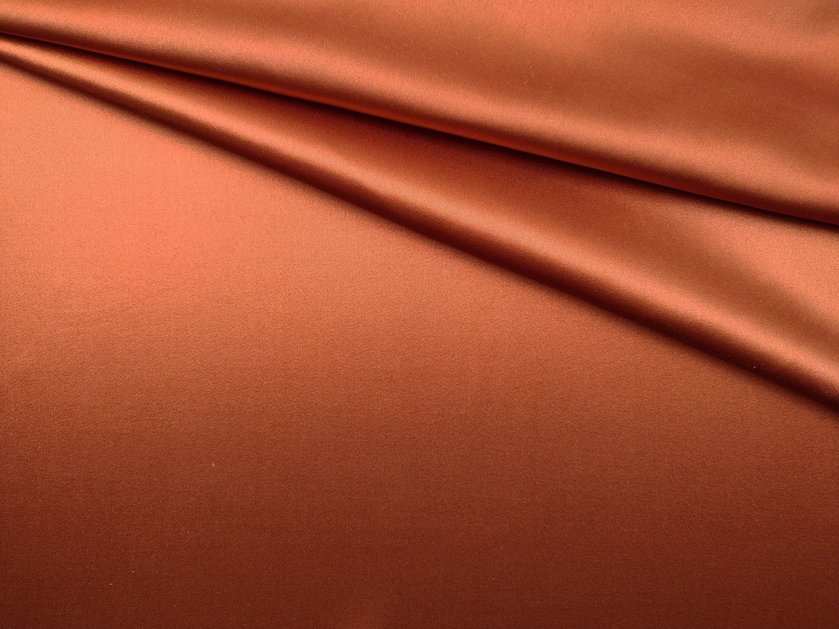 Ткань шелк коричневый бронзовый оттенок  1