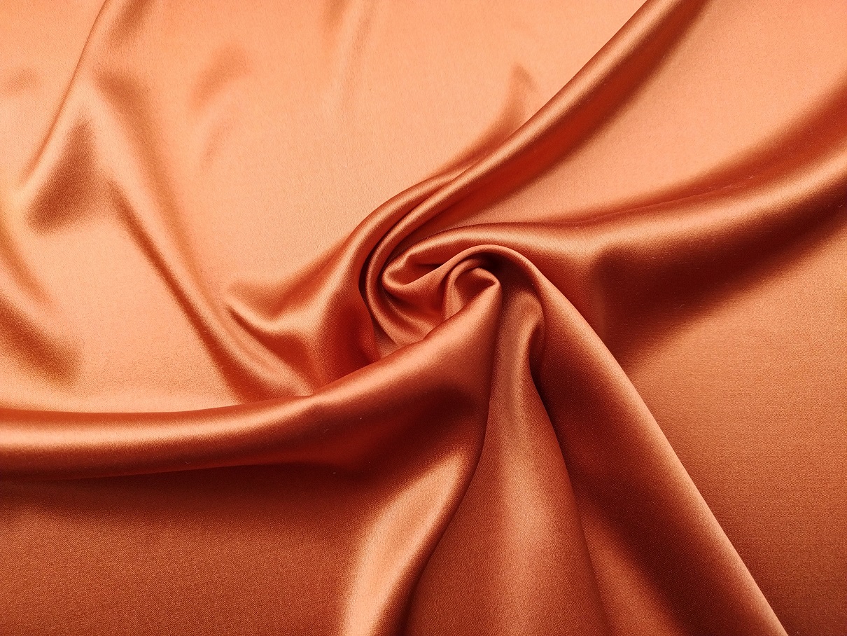 Ткань шелк коричневый бронзовый оттенок  3