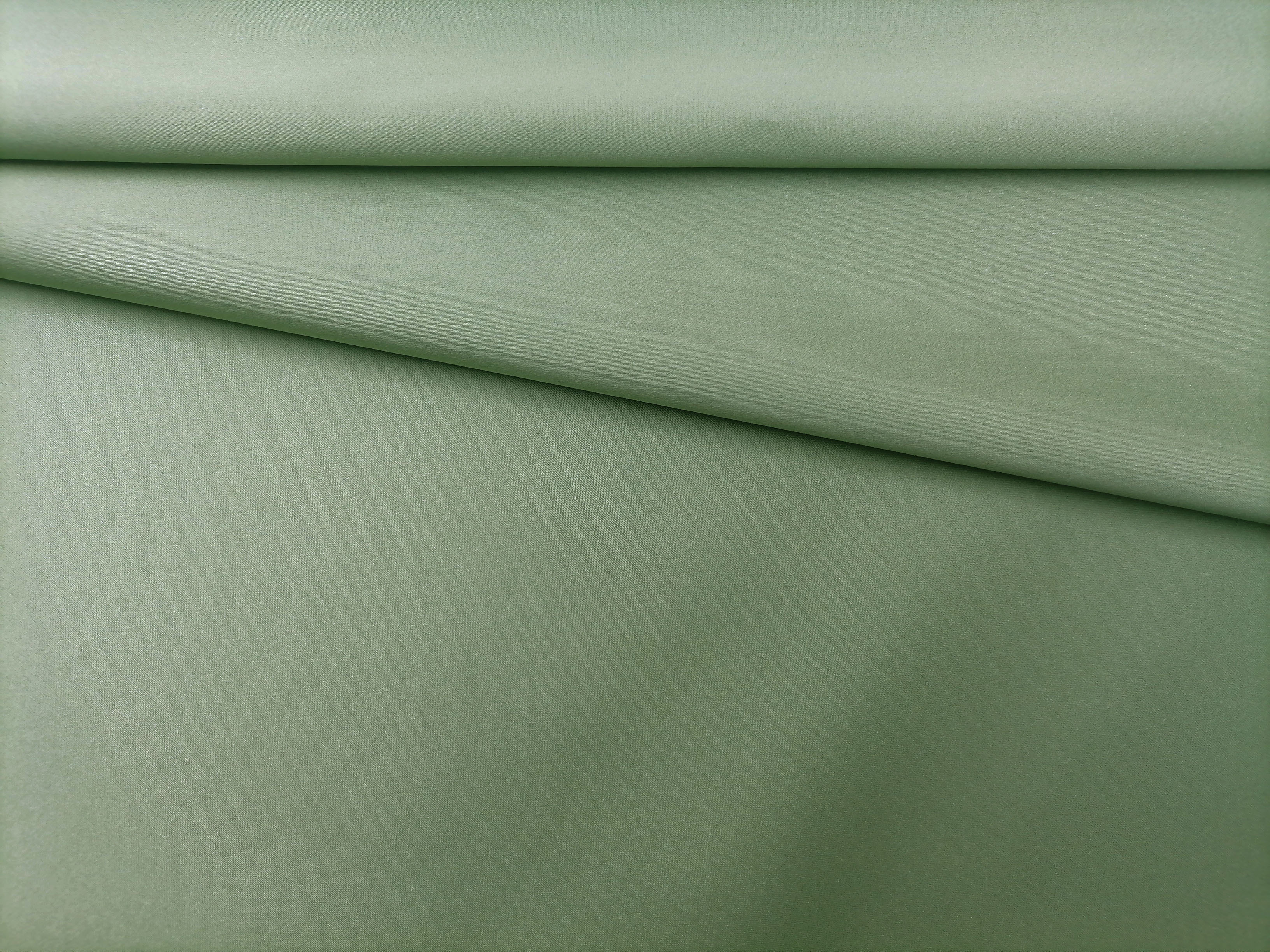 Ткань Атласный Шелк с эластаном зеленый Италия 42516 1