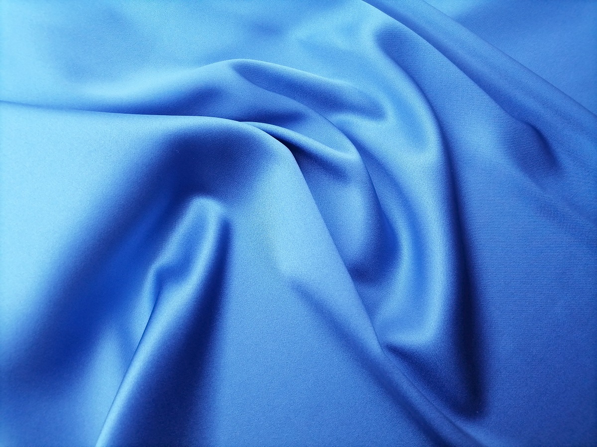 Ткань  Атласный Шелк с эластаном голубой дымчатый  Италия 42518 3