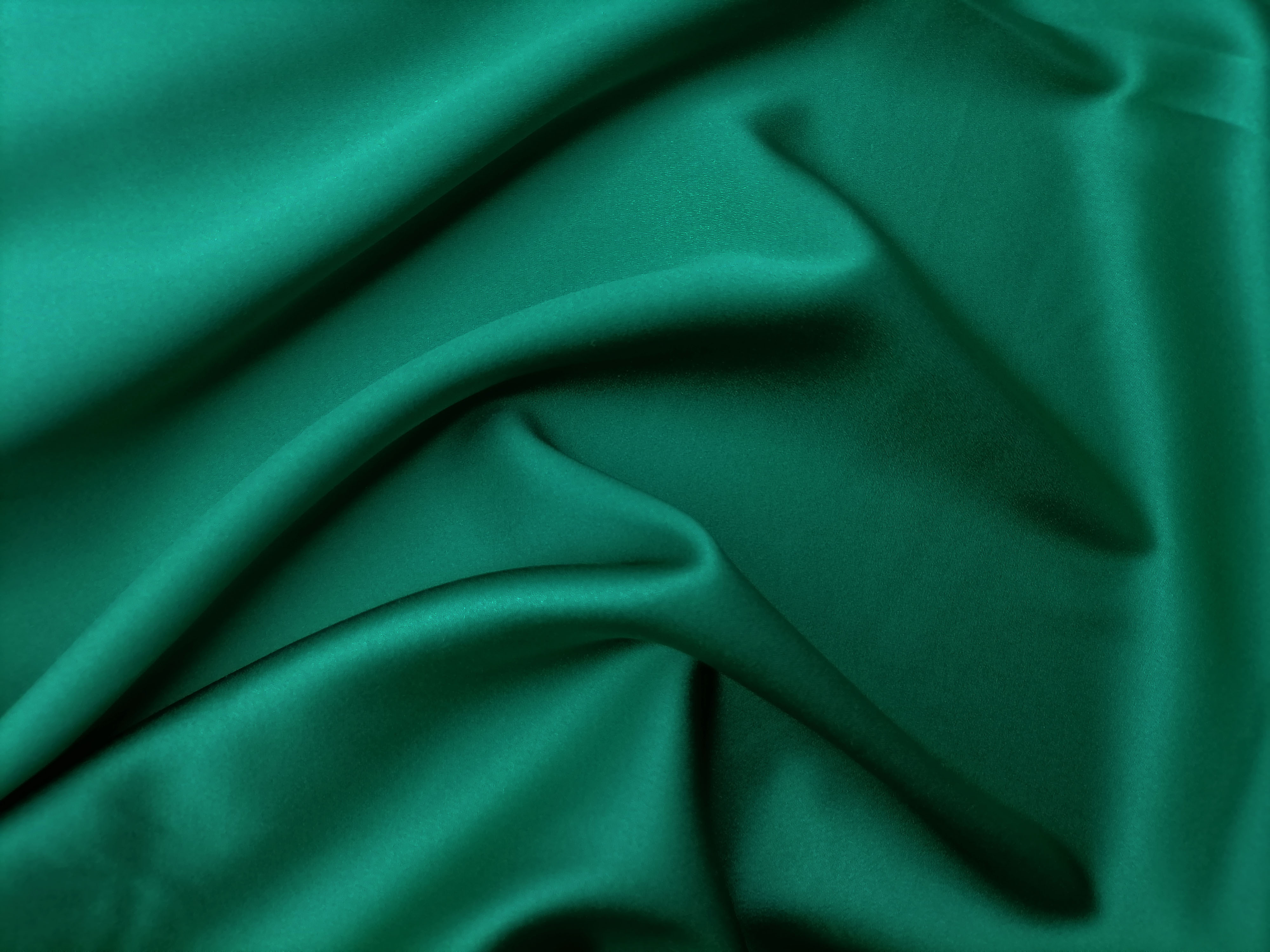 Ткань Атласный Шелк с эластаном  зеленый яркий Италия 42524 2