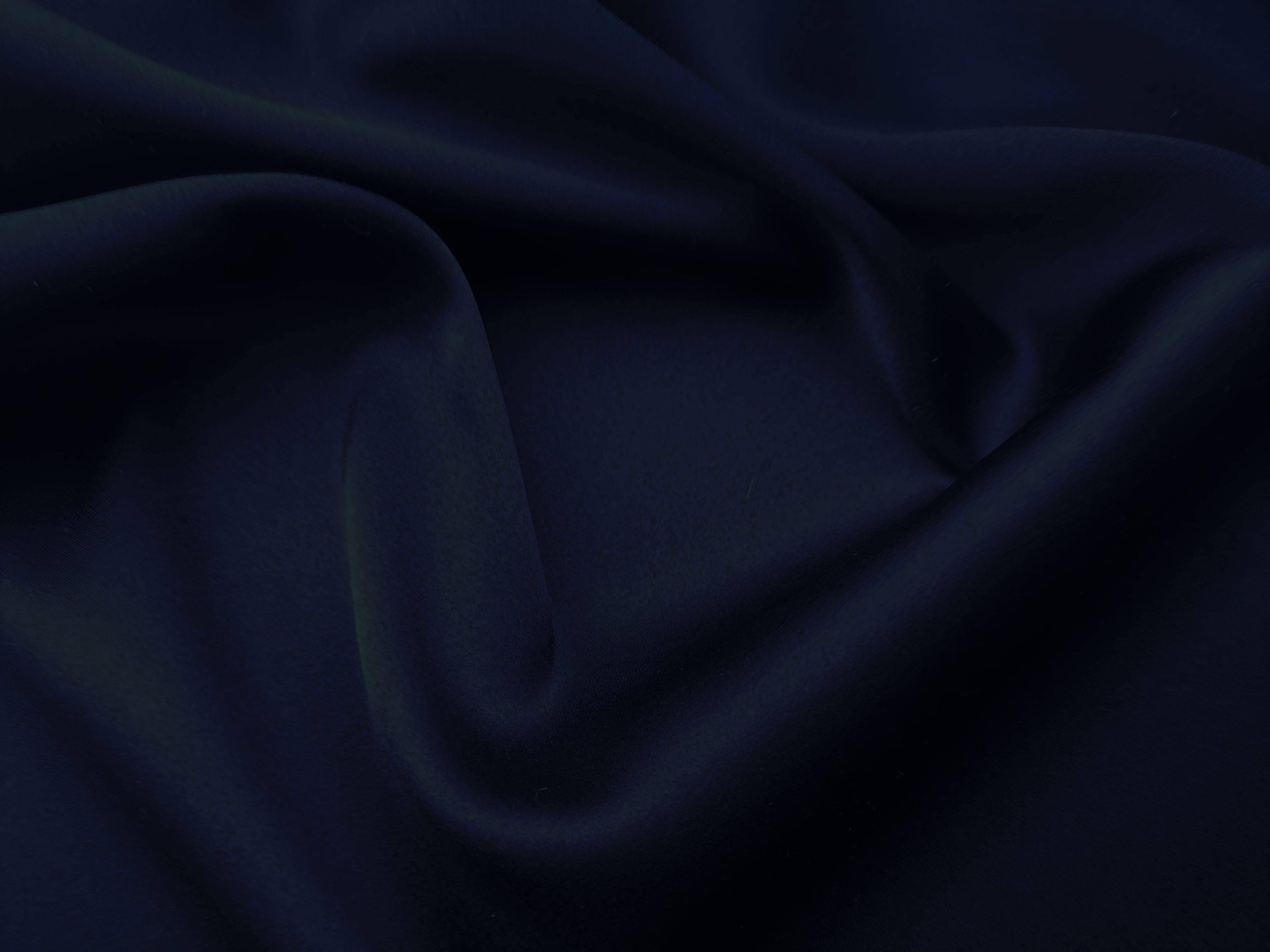Ткань Атласный Шелк с эластаном  синий тёмный Италия 42517 2