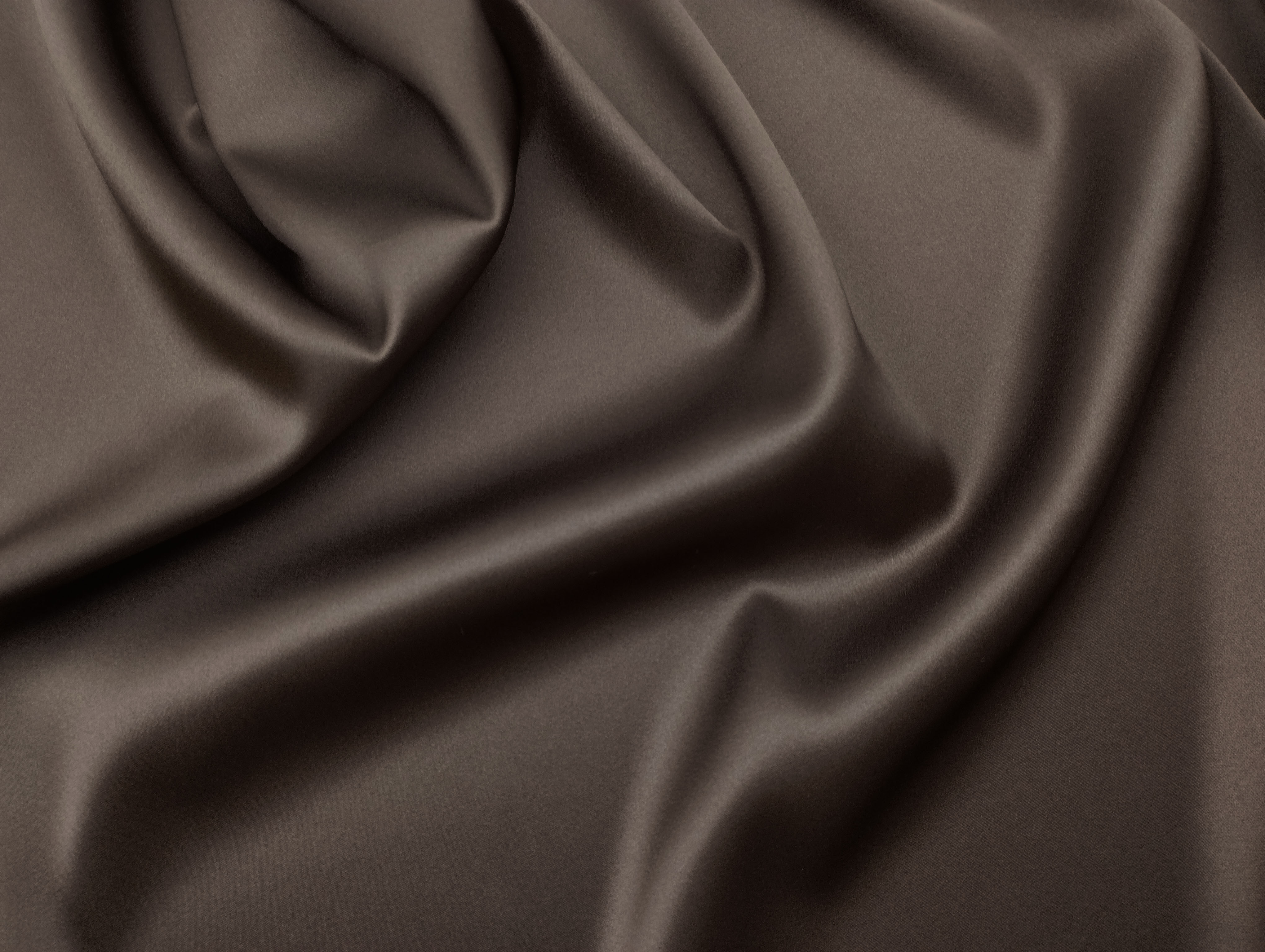 Ткань Атласный Шелк с эластаном  коричневый Италия  42760 3