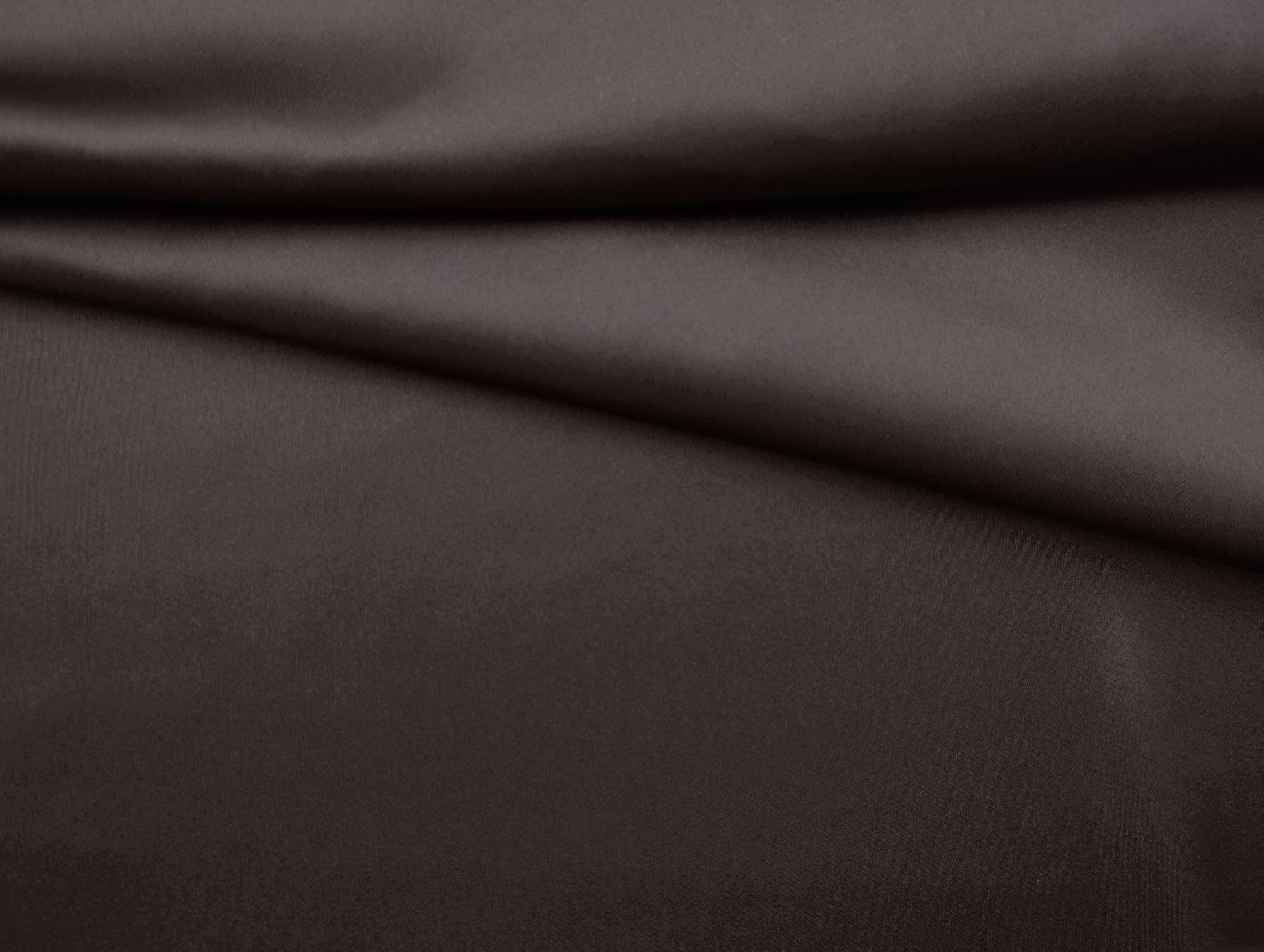 Ткань Атласный Шелк с эластаном  шоколадный нежный Италия  42752 1