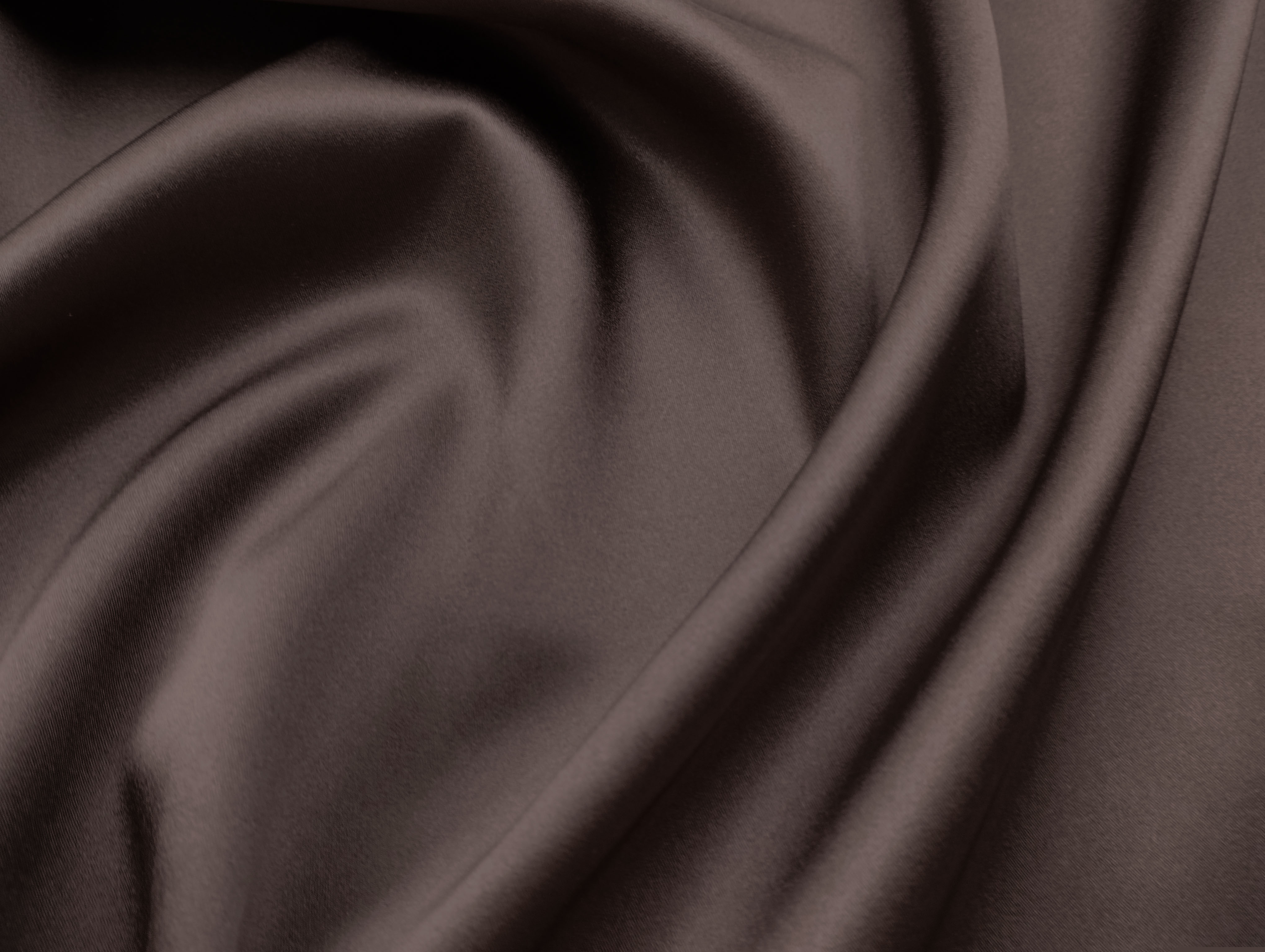 Ткань Атласный Шелк с эластаном  шоколадный нежный Италия  42752 2