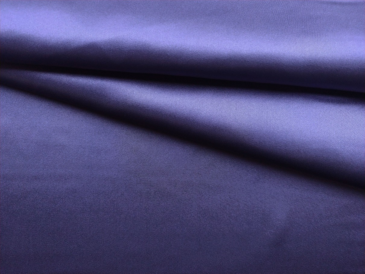 Ткань Атласный Шелк с эластаном  сиреневый пыльный Италия  42829 1