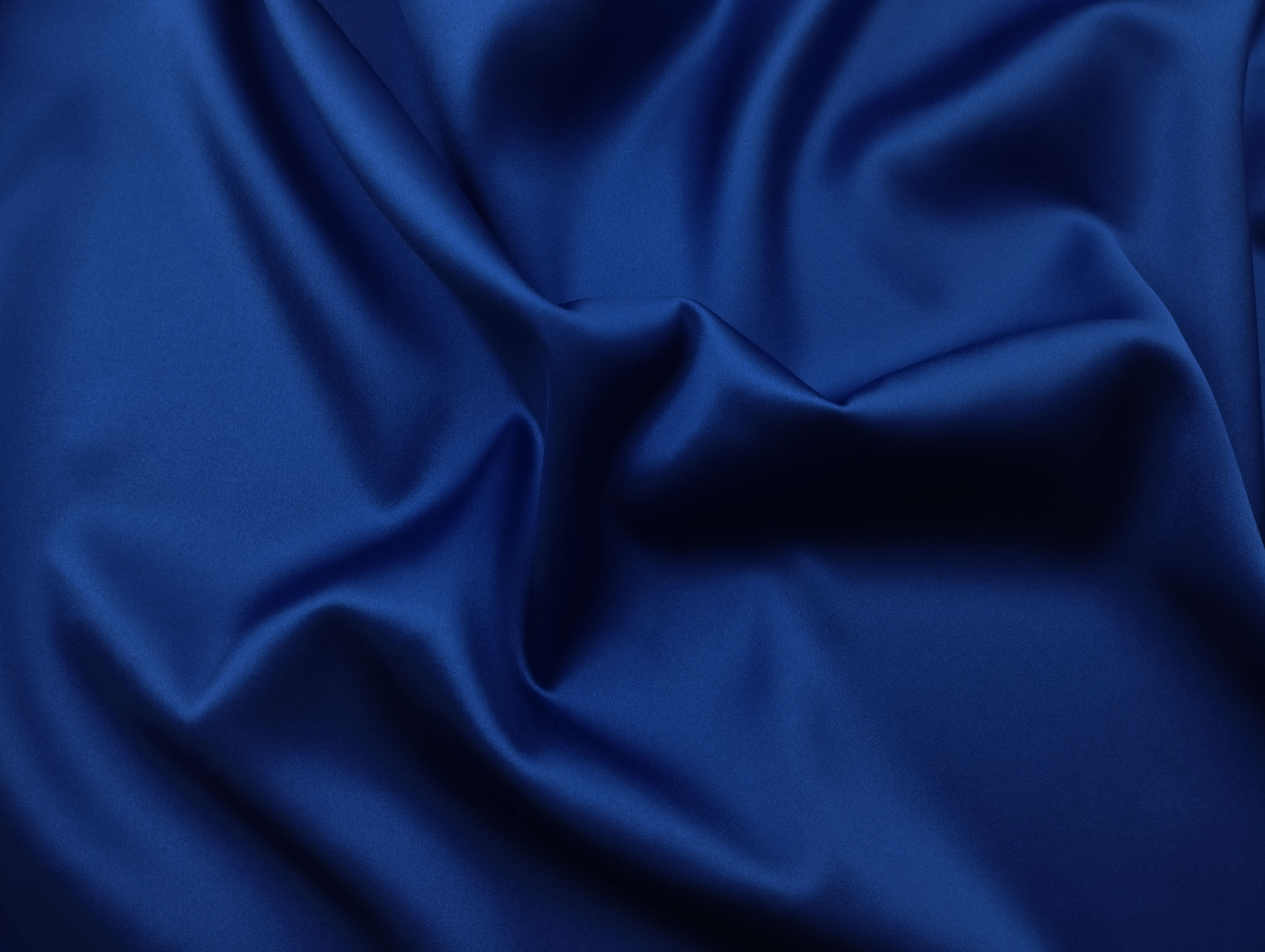 Ткань Атласный Шелк с эластаном  синий яркий Италия  42860 2