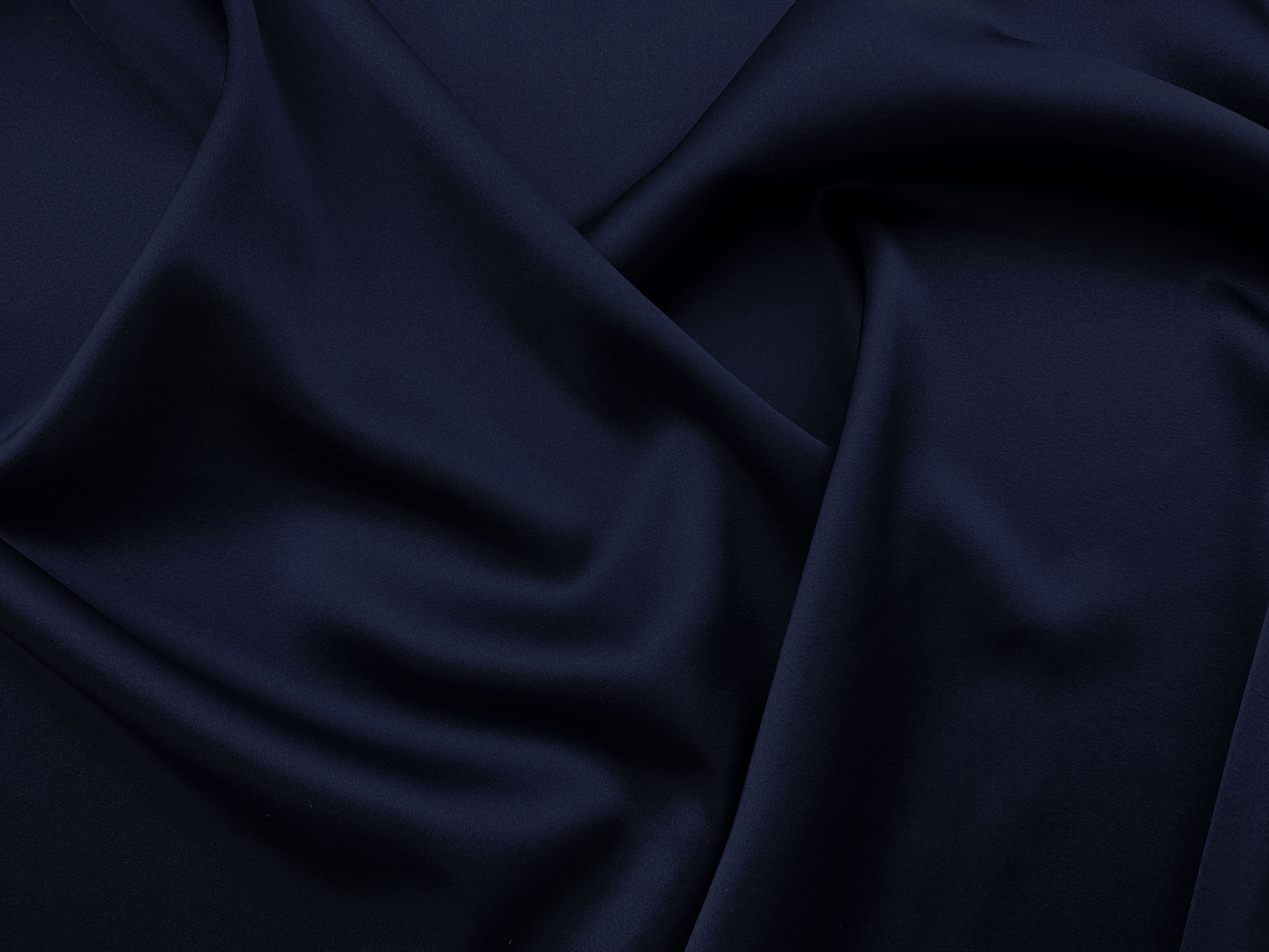 Ткань Атласный Шелк с эластаном  синий  Италия  42966 2