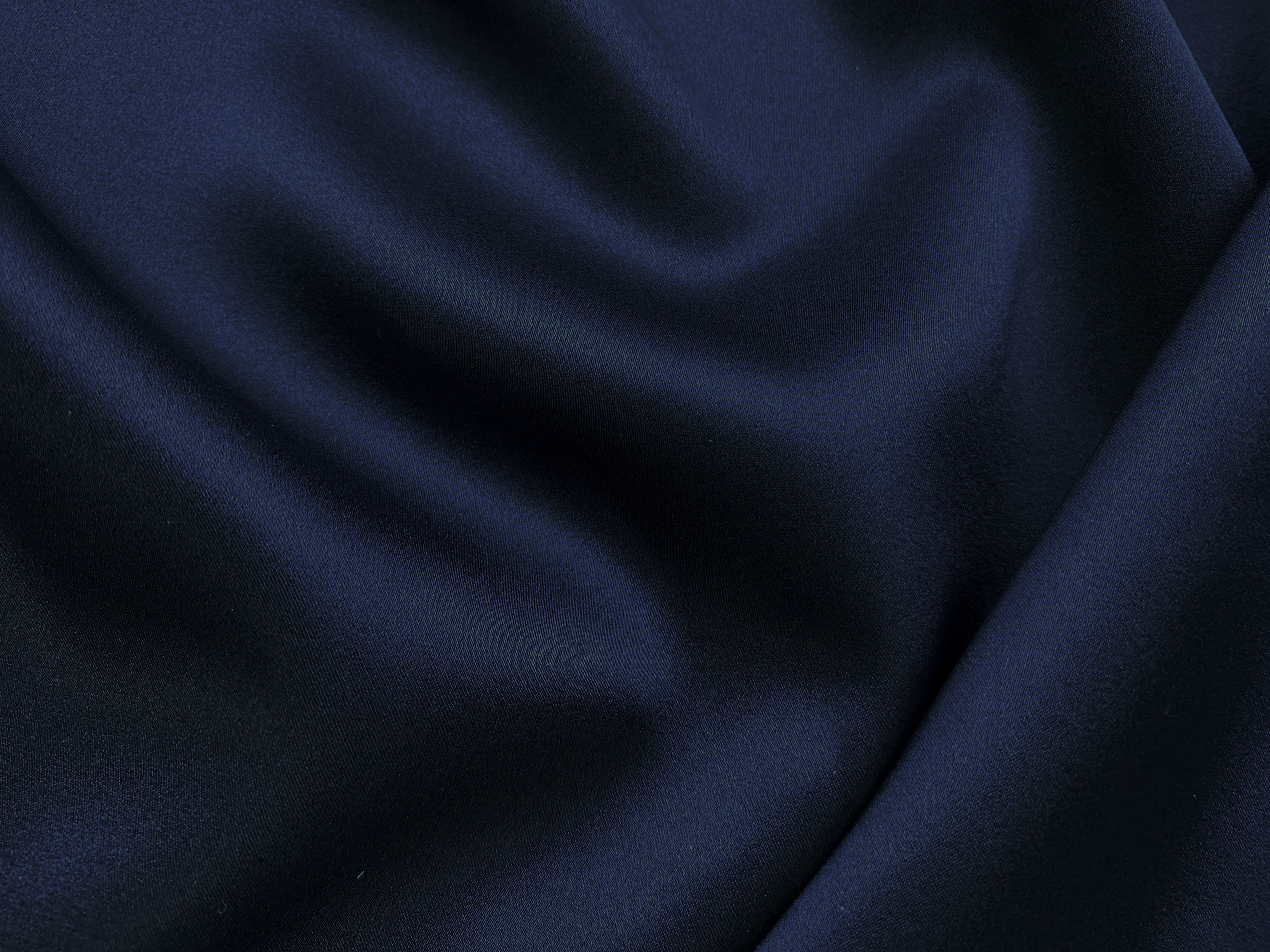 Ткань Атласный Шелк с эластаном  синий  Италия  42966 3