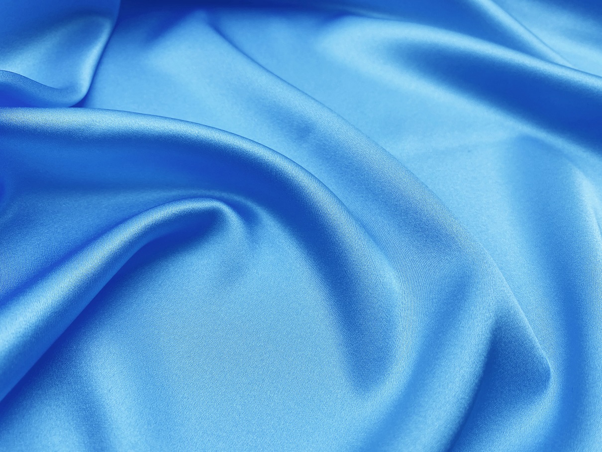 Ткань  Атласный Шелк с эластаном  голубой светлый Италия  46332 2