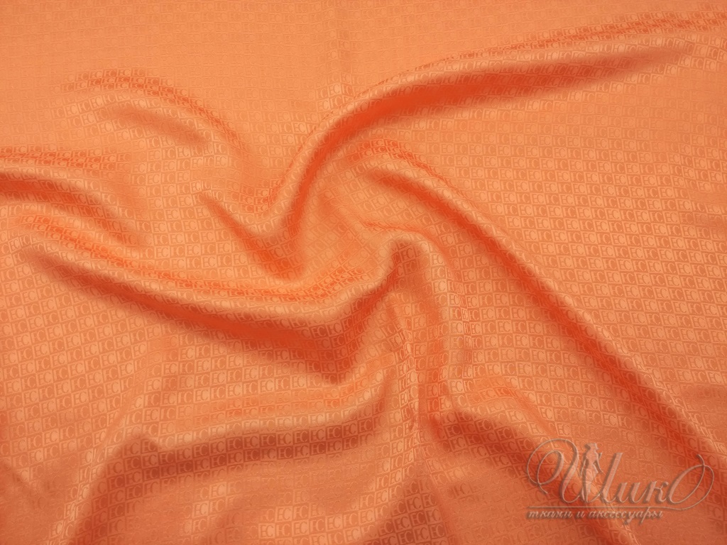 Ткань Платочный шелк оранжевый 1