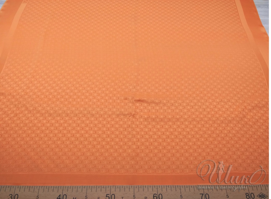 Ткань Платочный шелк оранжевый 2