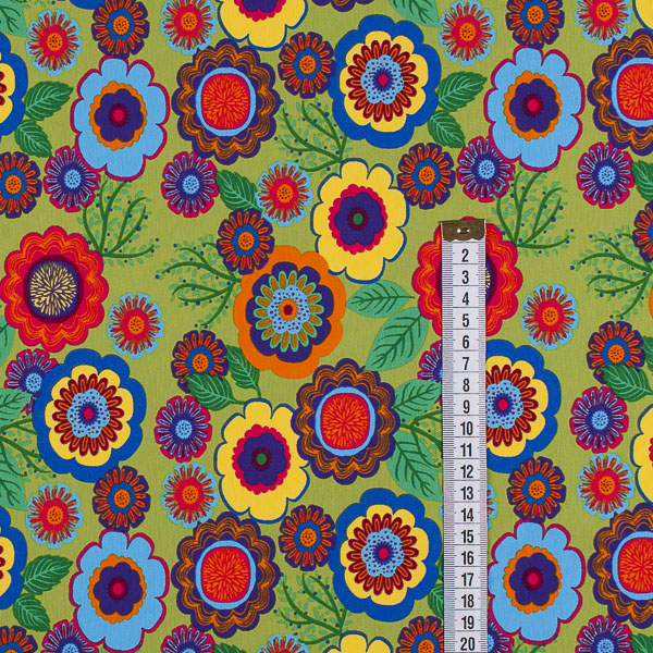 Ткань Трикотаж - Цветочная фантазия 1 2