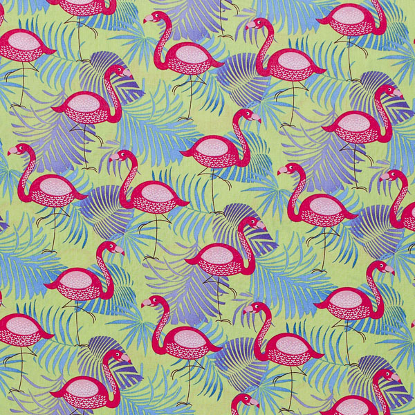 Ткань Поплин - Фламинго 2 1