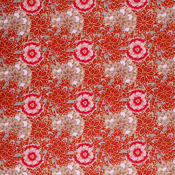 Ткань Хлопок принт - Крупные цветы 2 1