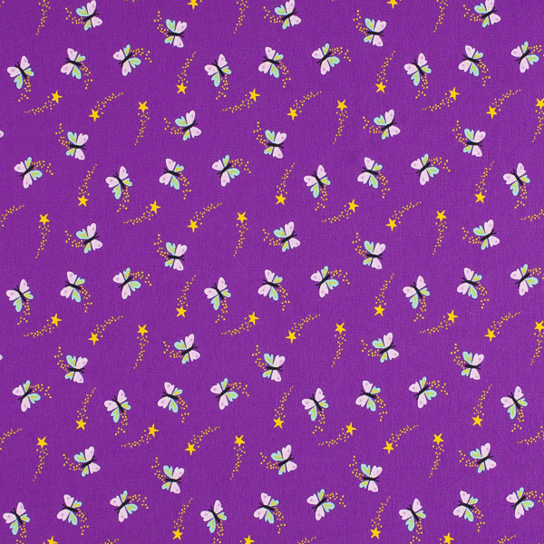 Ткань Трикотаж - Бабочка и звезда 1 1