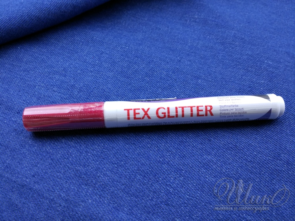 Маркер TEX GLITTER с блестками для тканей  76691 1