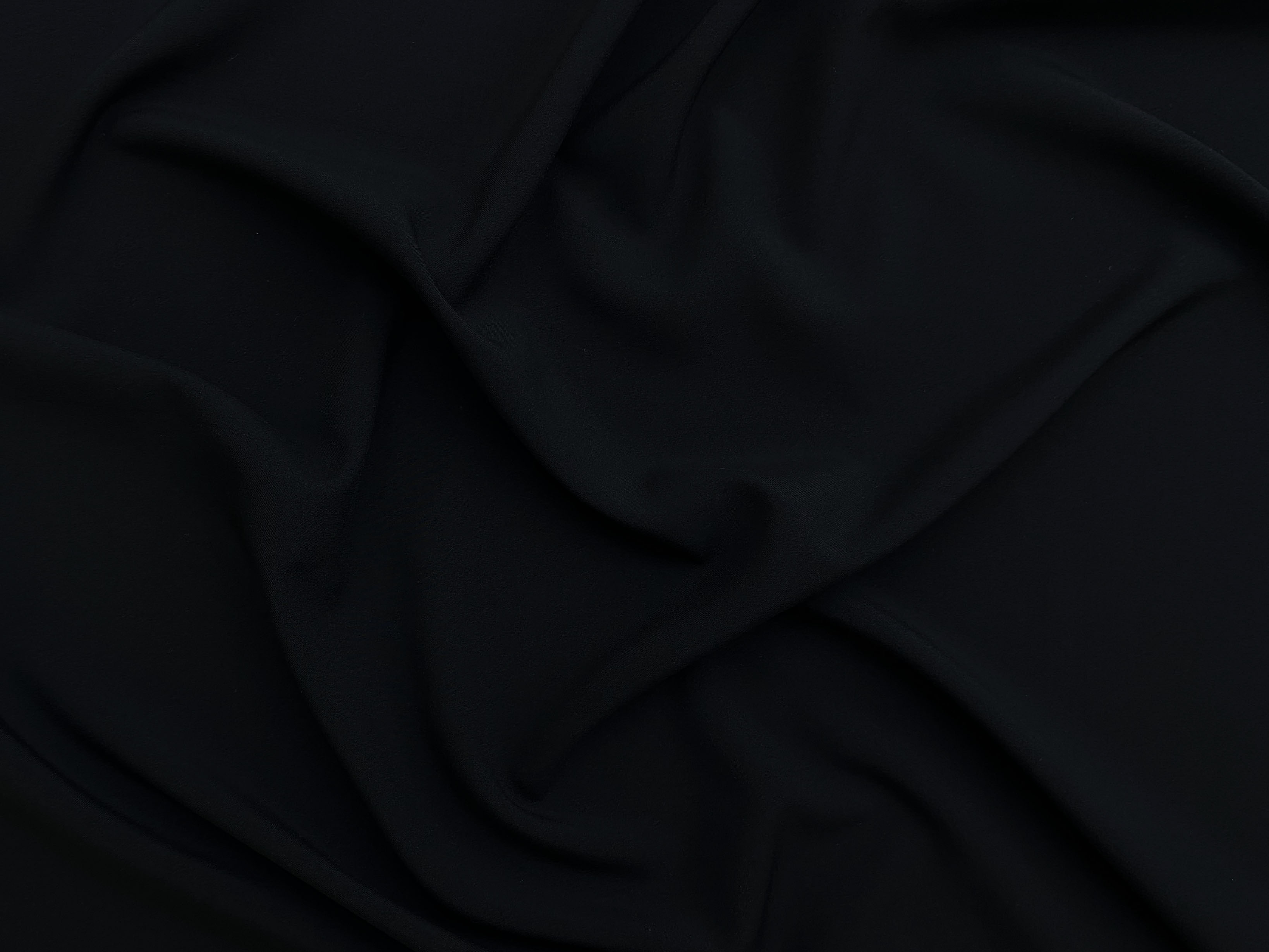 Ткань Подкладочная чёрного матового цвета однотонная  33244 2