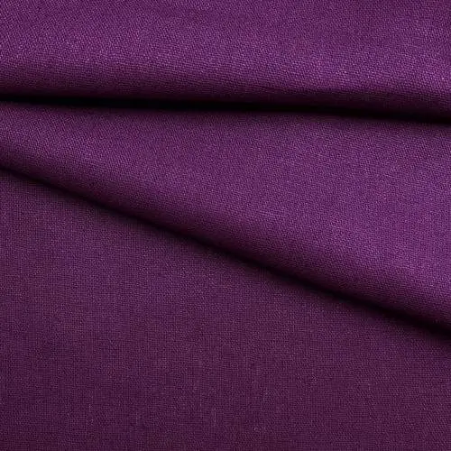 Ткань Лён фиолетового цвета однотонная 20511