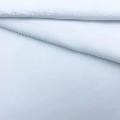 Ткань Твил белого цвета однотонная 17356