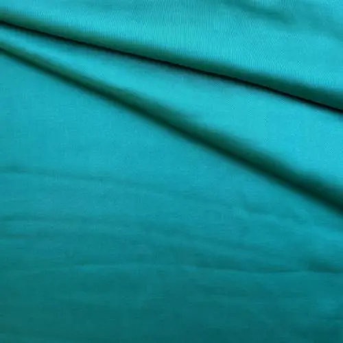 Ткань Вискоза бирюзового цвета однотонная  17402