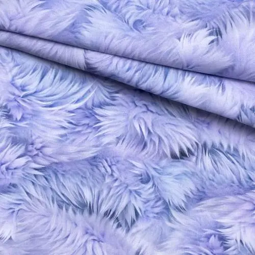 Ткань Платьевая голубого цвета с принтом цветы 29507
