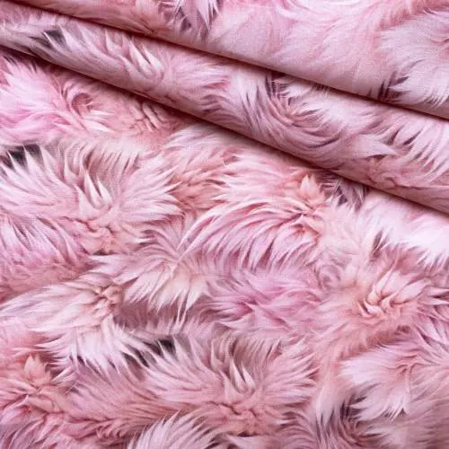 Ткань Платьевая розового цвета с принтом цветы 29505