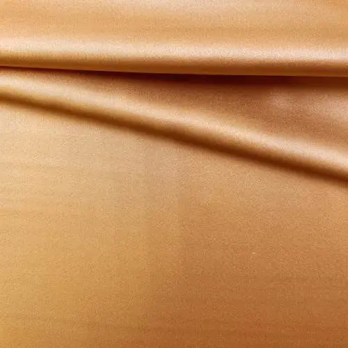 Ткань Атласный Шелк с эластаном  золотисто-бежевый  Италия  46187