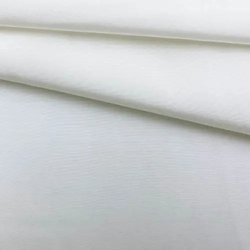 Ткань Крепдешин  белого цвета однотонная 46491
