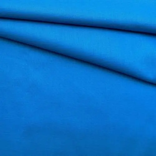 Ткань Хлопок голубого цвета однотонная 16837