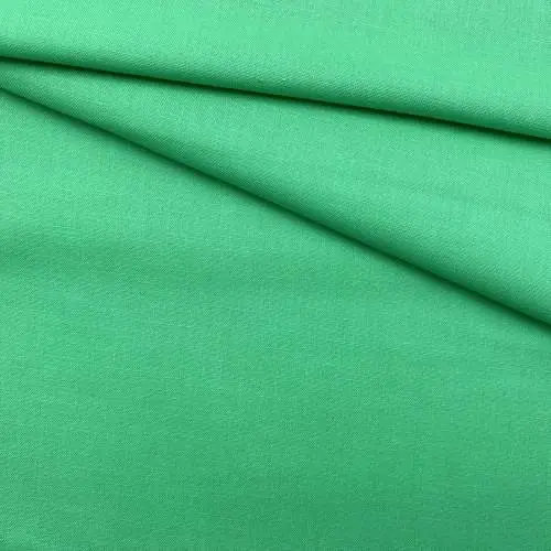 Ткань Хлопок зеленого цвета однотонная 16841