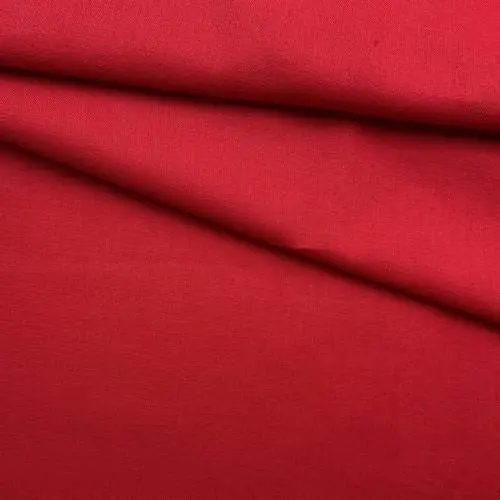 Ткань Хлопок  красного цвета однотонная 16831