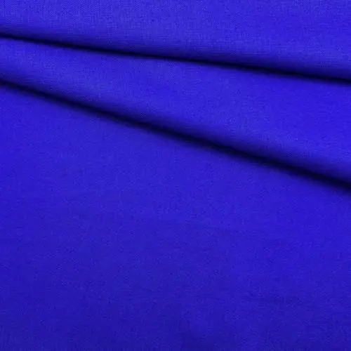 Ткань Хлопок  синего цвета однотонная 16833