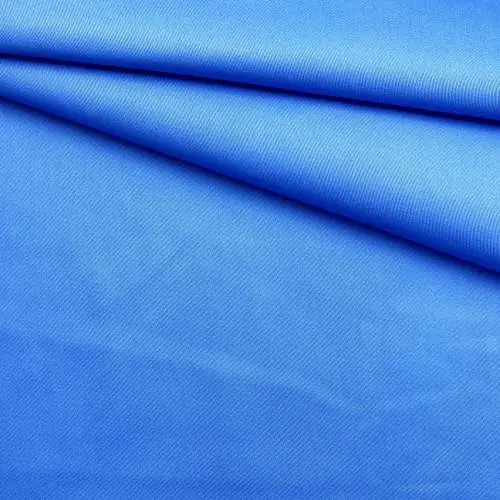 Ткань Хлопок  ярко-голубого цвета однотонная 16848