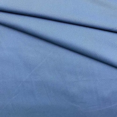 Ткань Хлопок серо-голубого цвета однотонная  16852