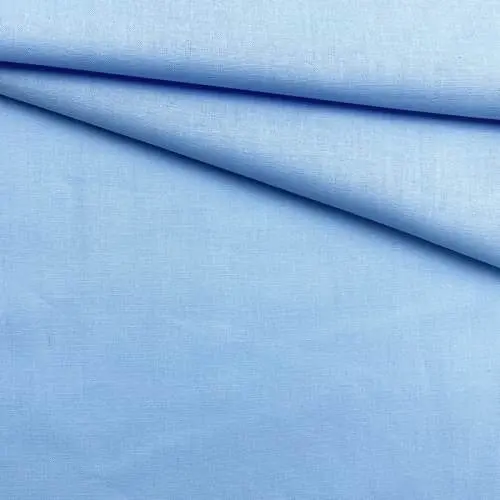Ткань Хлопок голубого цвета однотонная 16865