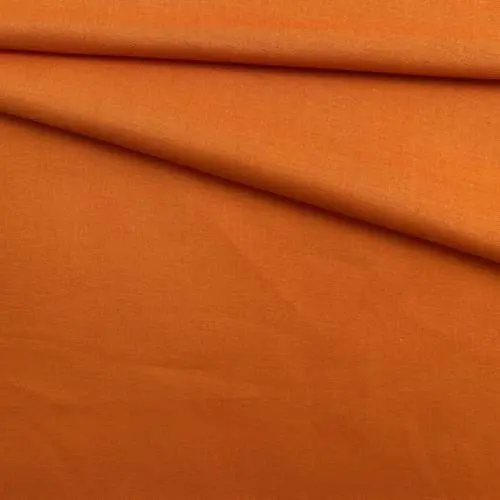 Ткань Хлопок оранжевого цвета однотонная 16861