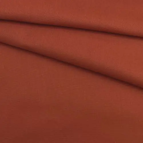Ткань Хлопок  терракотового цвета однотонная 16872