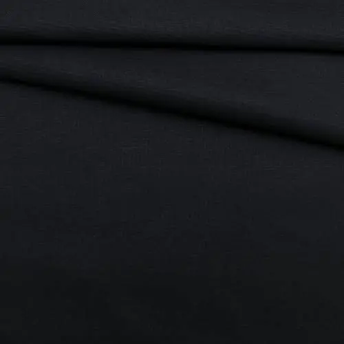 Ткань Хлопок  чёрного цвета однотонная 16870