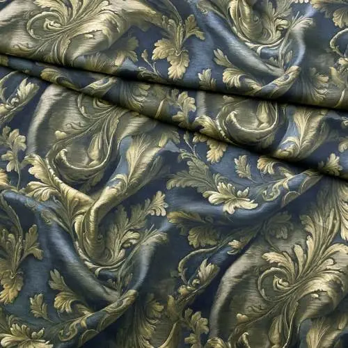 Ткань Хлопок оливкового цвета с принтом вензеля 16891