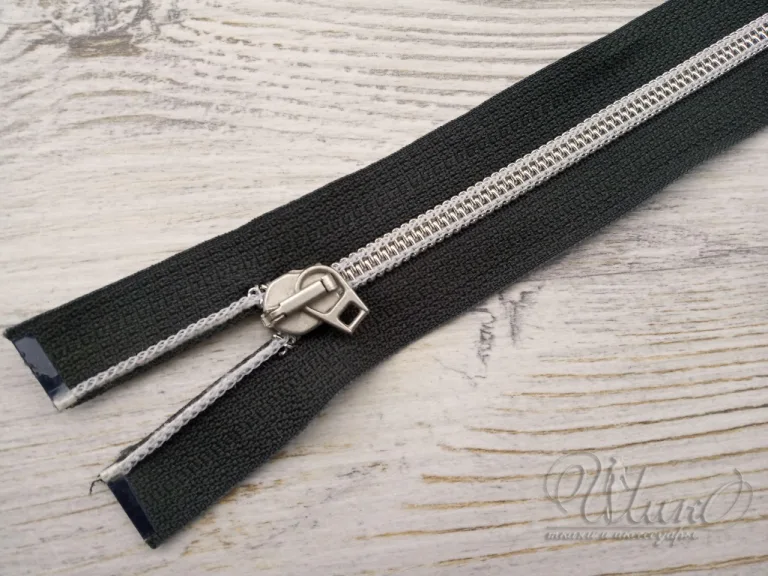 Молния СП ДЕК 54см 7 1з х/б серый тём. с/з 73171