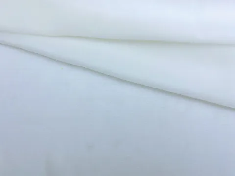 Ткань Шифон молочного цвета однотонная  24273